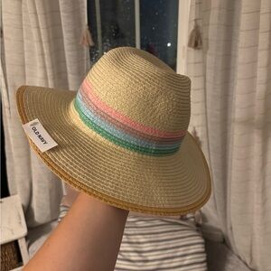 Old Navy Beach Hat with Multicolor Stripes